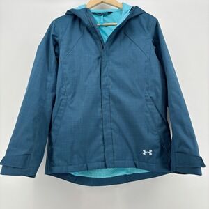 Under Armour Womens Jacket XS Blue Coldgear Infrared Storm Hooded Gorpcore Hike